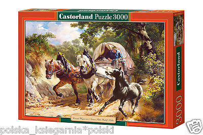 Puzzle 3000 Covered Wagon in a Narrow Path  jigsaw  DYLIZANS  CASTORLAND *JBook