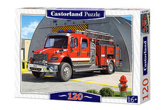 PUZZLE 120 FIRE ENGINE jigsaw STRAZ POZARNA CASTORLAND *JBook