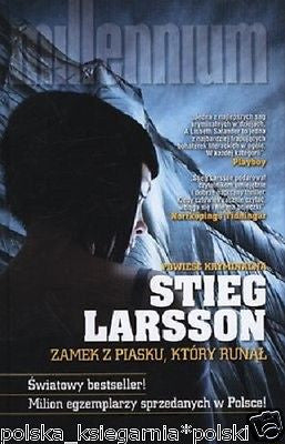 ZAMEK Z PIASKU KTORY RUNAL Stieg Larsson TWARDA OPRAWA  POLISH BOOK *JBook