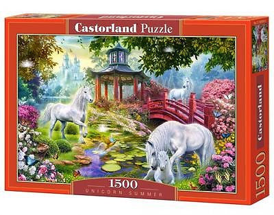 Puzzle 1500 SUMMER UNICORN jigsaw RODZINA JEDNOROZCOW CASTORLAND *JBook