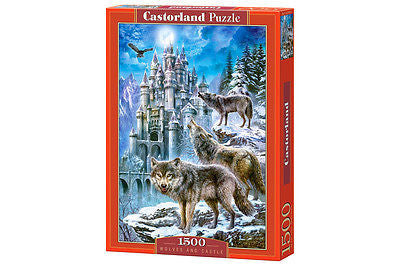 Puzzle 1500 WOLVES AND CASTLE  jigsaw WILK I ZAMEK CASTORLAND *JBook