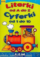 LITERKI OD A DO Z CYFERKI OD 1 DO 10 4-6 lat polska ksiegarnia *JBOOK