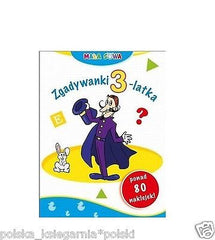 ZGADYWANKI 3-LATKA MALA SOWA kolorowe naklejki dla dzieci POLISH BOOK *JBook