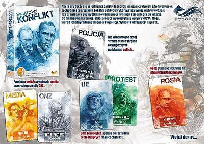 GRA karciana SWIATOWY KONFLIKT wiek age 10+ lat towarzyska FOX GAMES *JBook