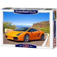 PUZZLE 120 LAMBORGHINI GALARDO jigsaw ZOLTY SAMOCHOD CASTORLAND *JBook