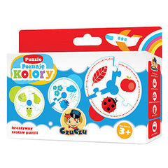 Kreatywny Zestaw PUZZLI POZNAJE KOLORY dla dzieci 3+ CZUCZU POLISH BOOK *JBOOK