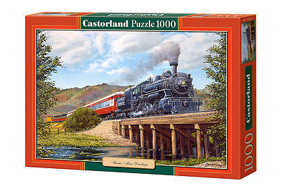 Puzzle 1000 POCIAG  jigsaw MARC DESOBEAU STEAM CASTORLAND  *JBook