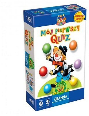MOJ PIERWSZY QUIZ GRA PLANSZOWA wiek age 4-7 lat super prezent! GRANNA *JBook