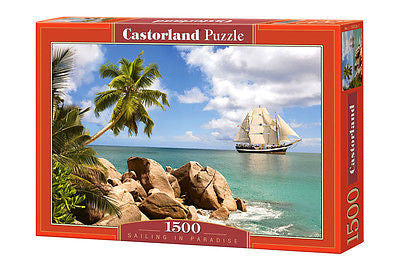 Puzzle 1500 SAILING IN PARADISE jigsaw SKALNE WYBRZEZE CASTORLAND *JBook