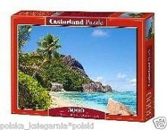Puzzle 3000 TROPICAL BEACH SEYCHELLES PLAZA TROPIKALNA jigsaw CASTORLAND *JBook