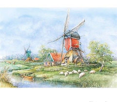 Puzzle 1000 COUNTRYSIDE HOLLAND jigsaw WIATRAKI WIES w HOLLANDII CASTOR *JBook
