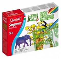SAGOME ANIMALS zestaw mazaki i szablony ZWIERZETA age wiek 3+ QUERCETTI *T JBook