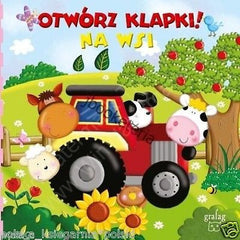 OTWORZ KLAPKI NA WSI kartonowa bajka zakladki POLISH polska ksiazka NOWA *JBook