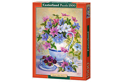 Puzzle 1500 CLEMATIS TRISHA HARDWICK jigsaw KWIATY CASTORLAND *JBook