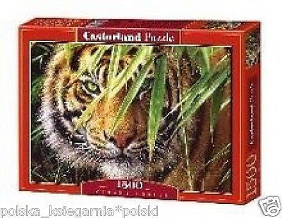 Puzzle 1500 Tygrys w lesie CASTOR TIGER EMERALD FOREST jigsaw damage *T *JBook