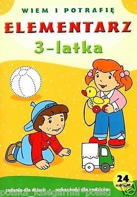 ELEMENTARZ 3-LATKA WIEM I POTRAFIE malowanki kolorowanki POLISH BOOK *JBook