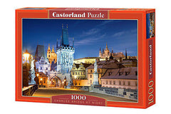 Puzzle 1000 MOST KAROLA NOCA  jigsaw CHARLES BRIDGE AT NIGHT CASTORLAND *JBook