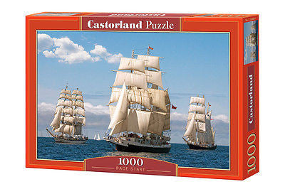 Puzzle 1000 STATKI WYSCIG  jigsaw RACE START SAILING NEW CASTORLAND *JBook