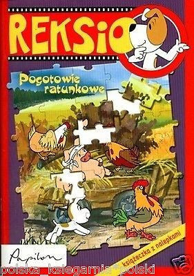 REKSIO POGOTOWIE RATUNKOWE naklejki zadania nauka pisania POLISH BOOK  *JBook