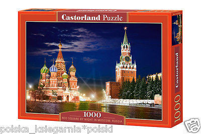Puzzle 1000 RED SQUARE BY NIGHT IN MOSCOW jigsaw PLAC CZERWONY MOSKWA CAS *JBook