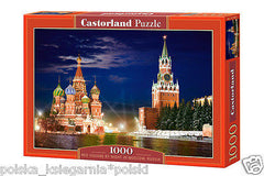 Puzzle 1000 RED SQUARE BY NIGHT IN MOSCOW jigsaw PLAC CZERWONY MOSKWA CAS *JBook