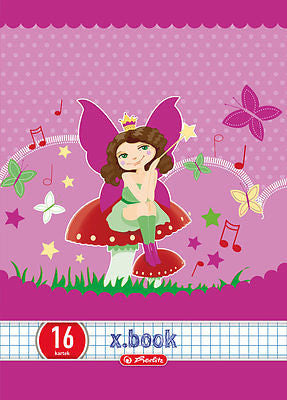 ZESZYT ROZOWY w kratke Herlitz WROZKA 16 stron polska ksiegarnia wys 24h *JBooks