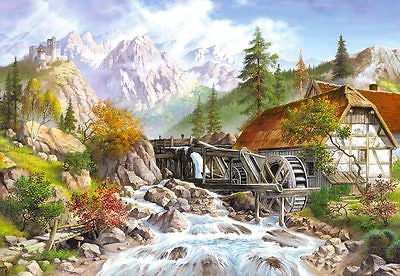 Puzzle 1000 WATERMILL  jigsaw WODNY MLYN  CASTORLAND *JBook