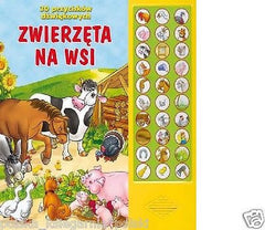 ZWIERZETA NA WSI 30 PRZYCISKOW DZWIEKOWYCH wysylka 24h KARTON polish book *JBook