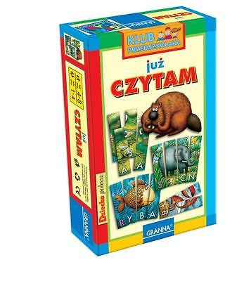 JUZ CZYTAM GRA EDUKACYJNA wiek age 4-8 lat super prezent! wys 24h! GRANNA *JBook