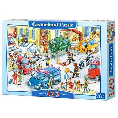 PUZZLE 120 ROAD COLLISION jigsaw KOLIZJA DROGOWA CASTORLAND *JBook