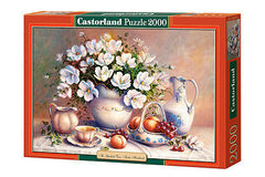 Puzzle 2000 THE GUILDED VASE jigsaw WAZON Z KWIATAMI  CASTORLAND *JBook