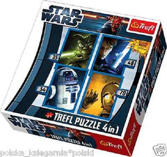 PUZZLE 4w1 CLONE WARS STAR Gwiezdne Wojny *Klonow dispatch 24h wys. 24h *JBook