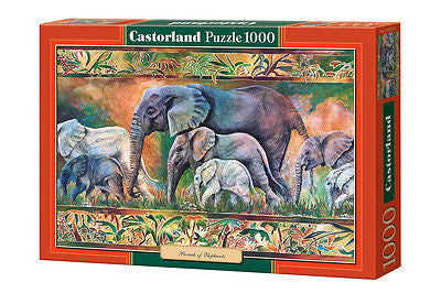 Puzzle 1000 PARADA SLONI jigsaw PARADE OF ELEPHANTS  NEW CASTORLAND *JBook