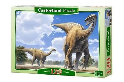 Puzzle 120 DINOZAURY  jigsaw PLATEOSAURUS DESIERT NEW CASTORLAND *JBook