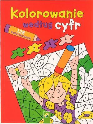 KOLOROWANIE WEDLUG CYFR CZERWONA 128 KOLOROWANEK polska ksiegarnia *T *JBook