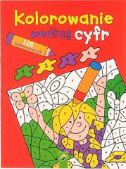 KOLOROWANIE WEDLUG CYFR CZERWONA 128 KOLOROWANEK polska ksiegarnia *T *JBook