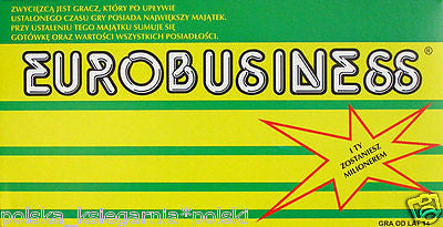 Eurobusiness Eurobiznes Towarzyska Gra Planszowa (Monopol Monopoly) Polierung