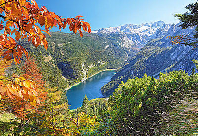 Puzzle 2000 JEZIORO W ALPACH NAVY BLUE LAKE ALPS jigsaw *T CASTORLAND *JBook