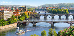 Puzzle 4000 VLTAVA BRIDGES IN PRAGUE jigsaw PRAGA mosty CASTORLAND *T *JBook