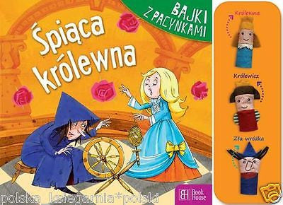 POLISH book BAJKI Z PACYNKAMI SPIACA KROLEWNA kartonowe BOARDBOOK  *JBook